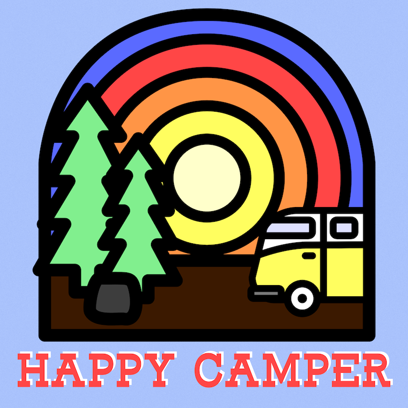 Vintage Inspired Camping Badge